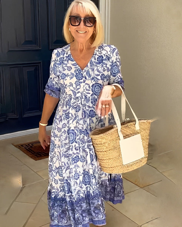 Ellie | Abito floreale con scollo a V