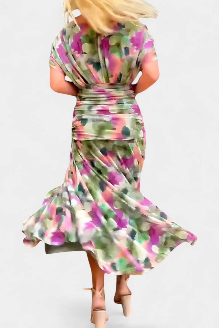 Alondra™ | Abito lungo a fiori con scollo a V