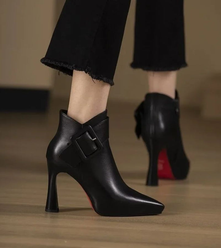 Rosa | Stivali Con Tallone E Fibbia Oversize