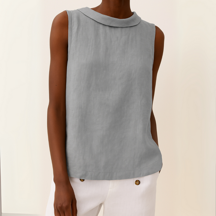 Maria™ | Top senza maniche con collo arrotolato
