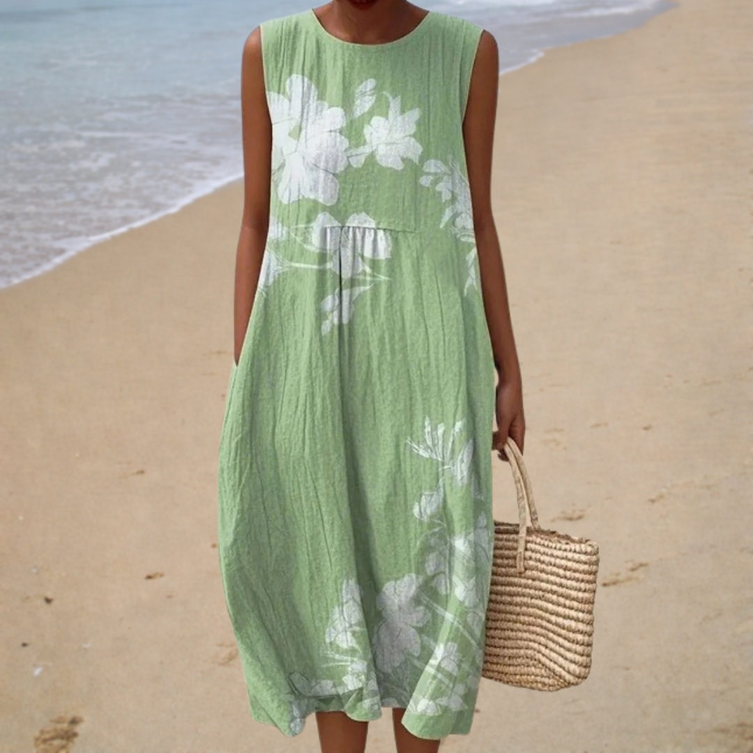 Marion | Abito midi in tessuto naturale