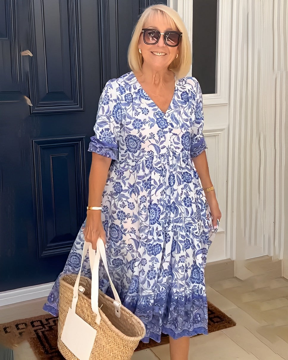 Ellie | Abito floreale con scollo a V