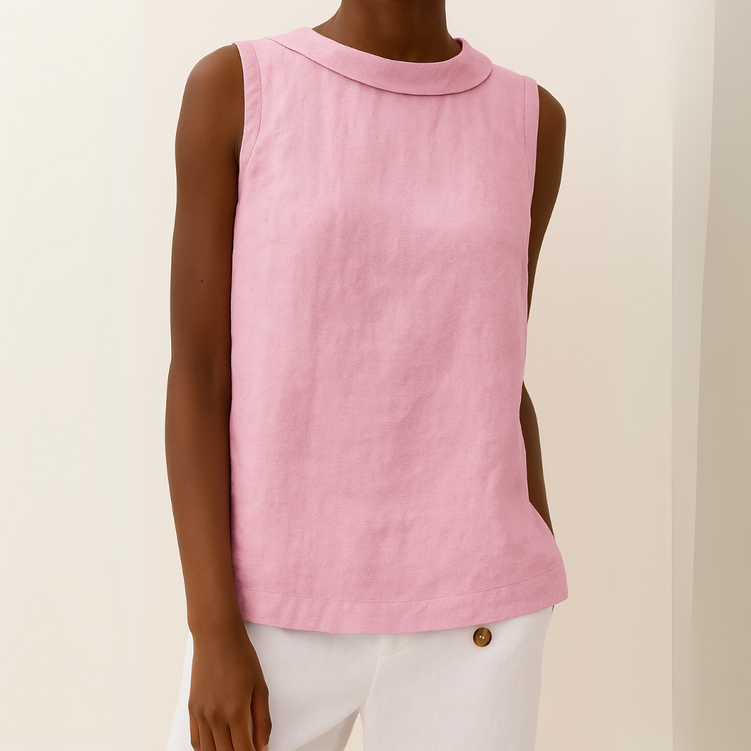 Maria™ | Top senza maniche con collo arrotolato
