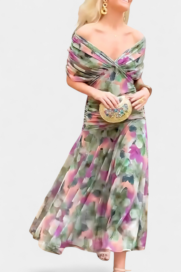 Alondra™ | Abito lungo a fiori con scollo a V