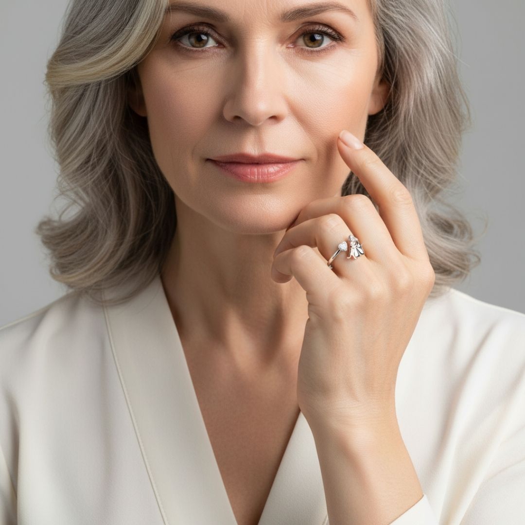 Anne™ - Anello con Icona di Cane (Rosa)