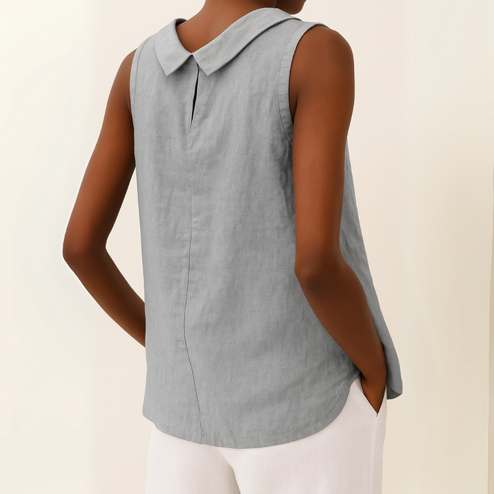Maria™ | Top senza maniche con collo arrotolato