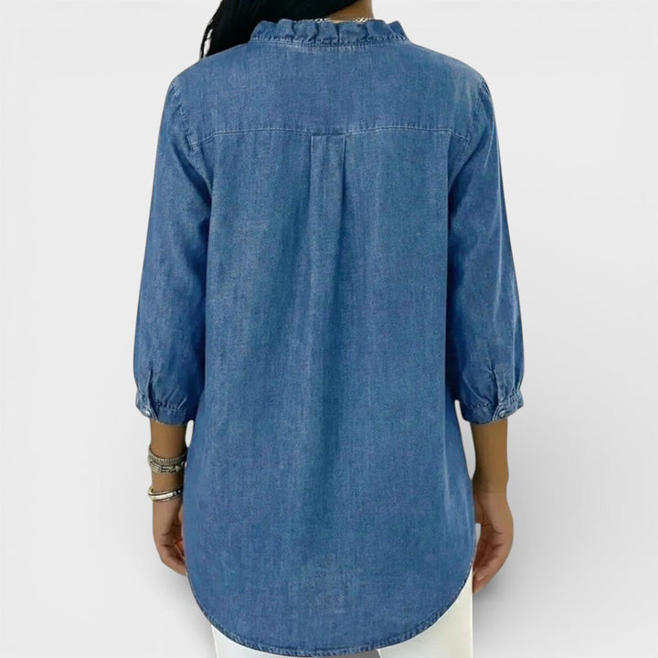 Elena™ | Elegante camicetta con volant