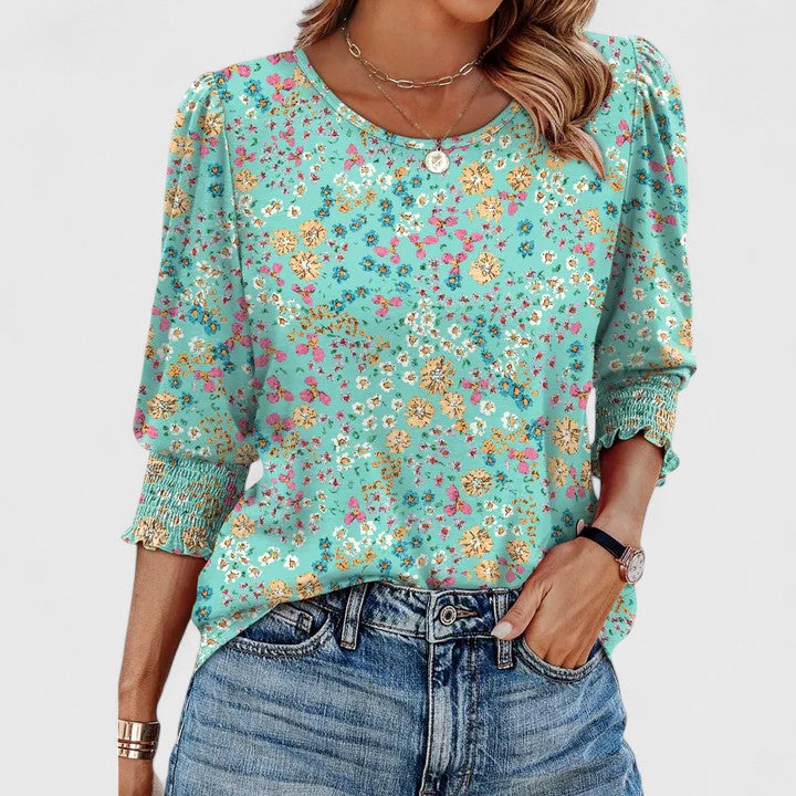Solara | Top con smock elegante e leggero