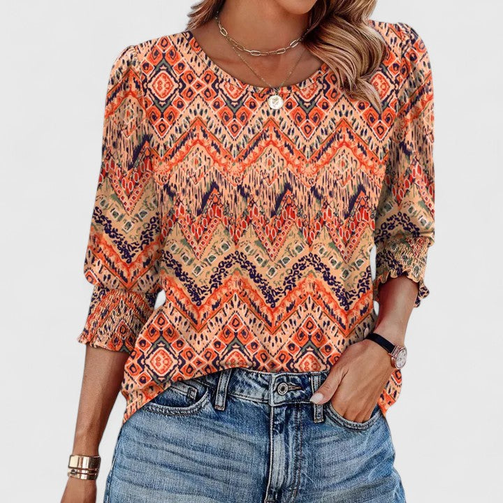 Solara | Top con smock elegante e leggero