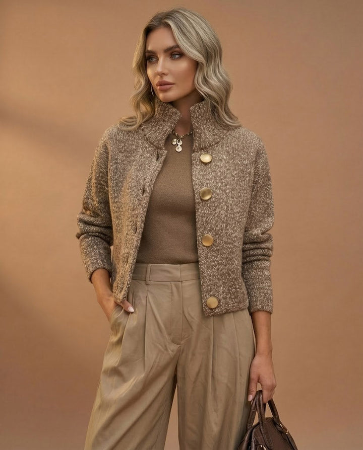 Aurora™ | Giacca Testurizzata Elegante con Grandi Bottoni