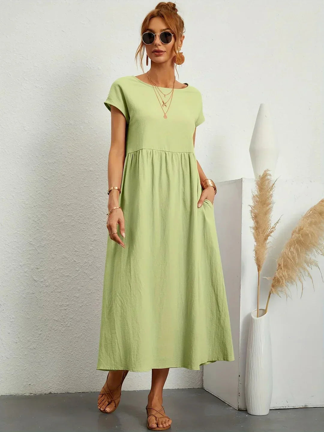 Gabrielle™ — Abito midi fluido dall'eleganza senza tempo