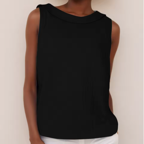 Maria™ | Top senza maniche con collo arrotolato