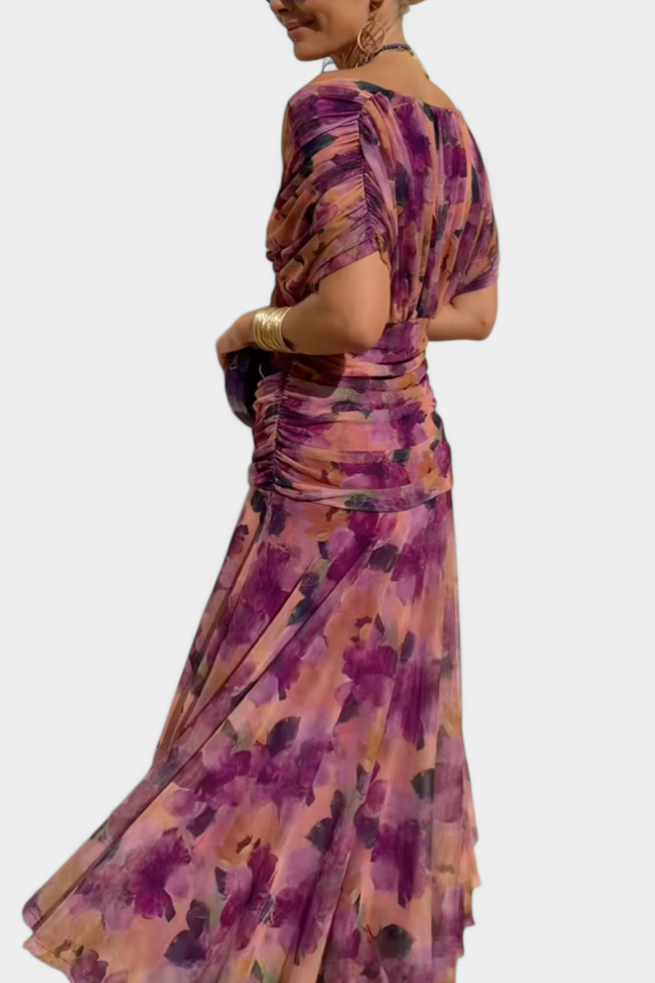Alondra™ | Abito lungo a fiori con scollo a V