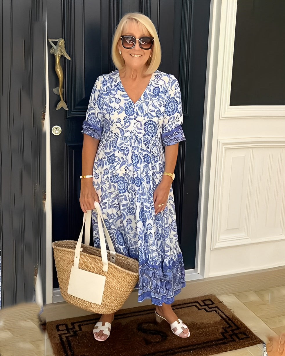 Ellie | Abito floreale con scollo a V