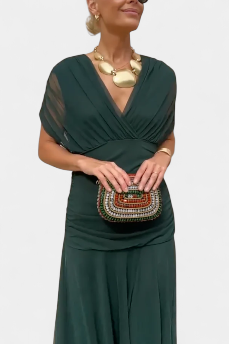Alondra™ | Abito lungo a fiori con scollo a V