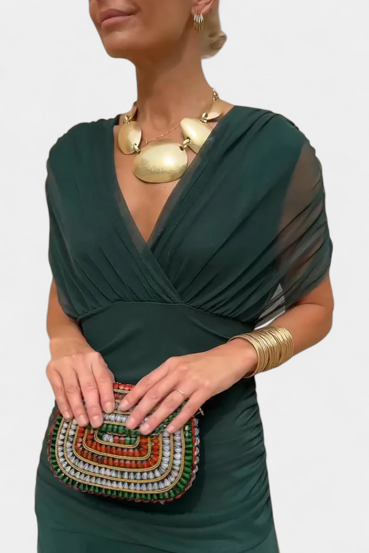 Alondra™ | Abito lungo a fiori con scollo a V