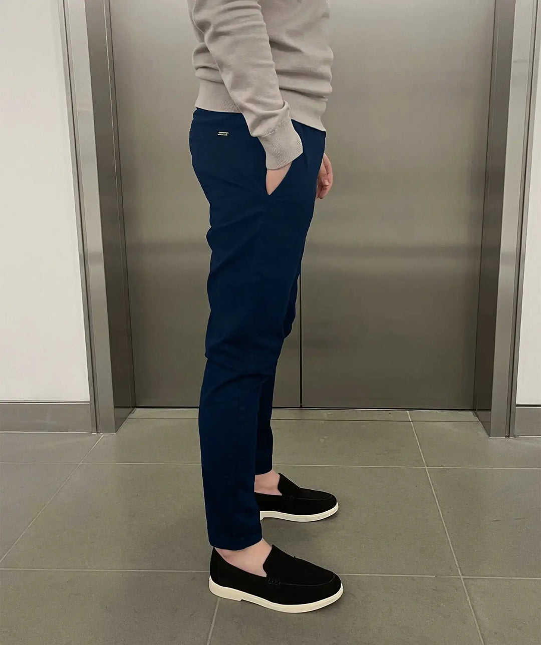 Jerez | Pantaloni chino elasticizzati slim di lusso