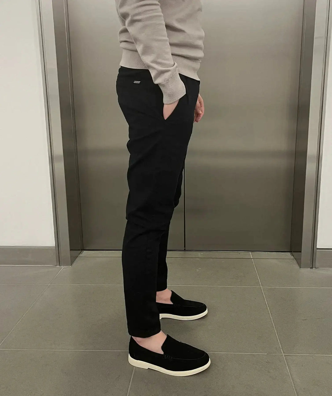 Jerez | Pantaloni chino elasticizzati slim di lusso