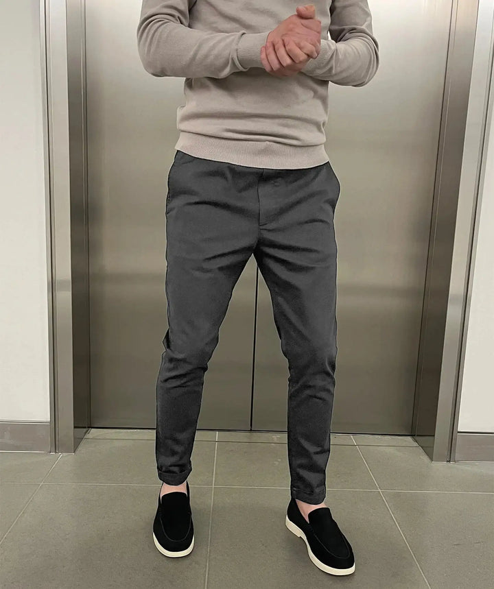 Jerez | Pantaloni chino elasticizzati slim di lusso