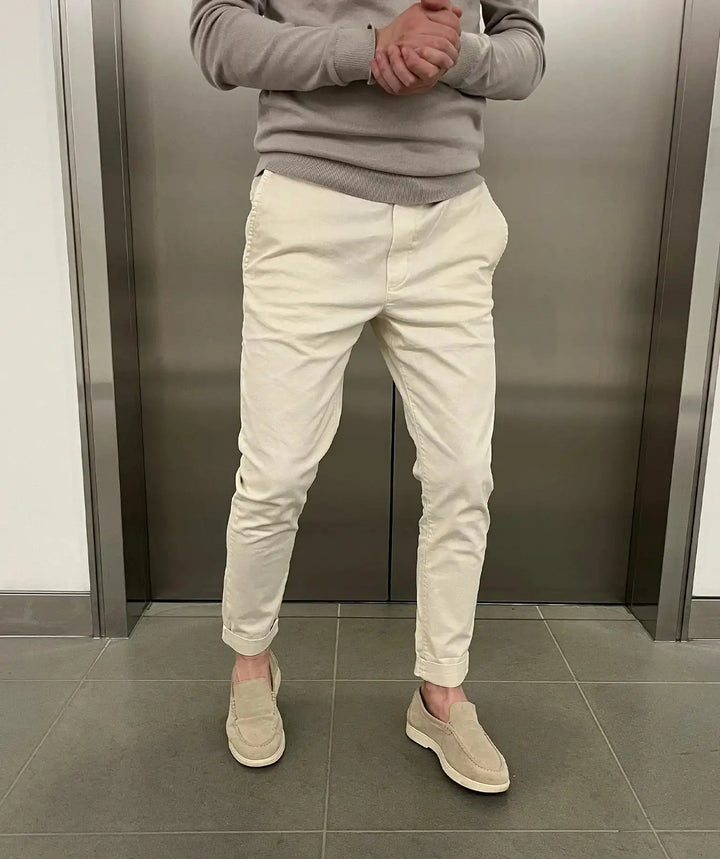 Jerez | Pantaloni chino elasticizzati slim di lusso