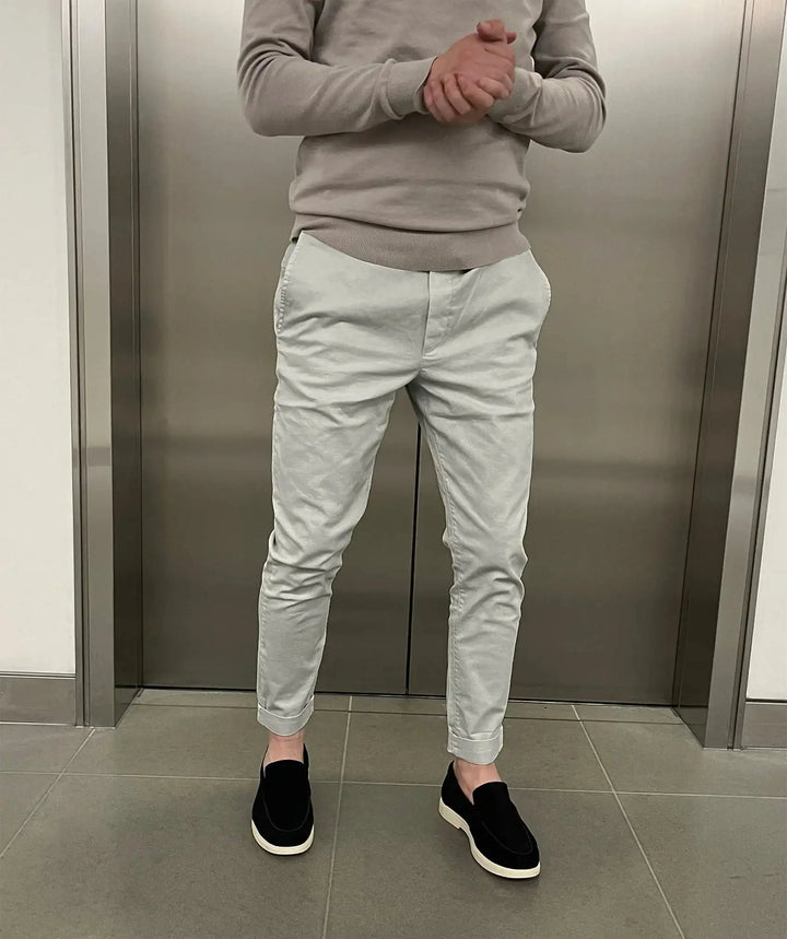 Jerez | Pantaloni chino elasticizzati slim di lusso