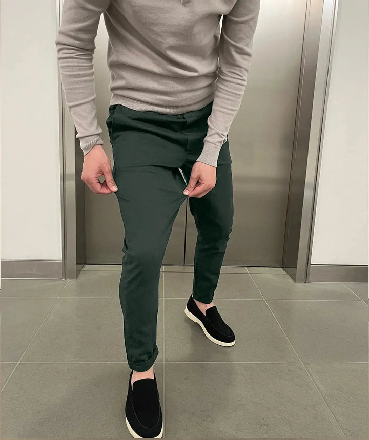 Jerez | Pantaloni chino elasticizzati slim di lusso